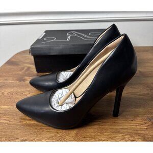 mysoft Women's High Heels Pumps Closed Pointed Toe Stiletto Size 8 Black